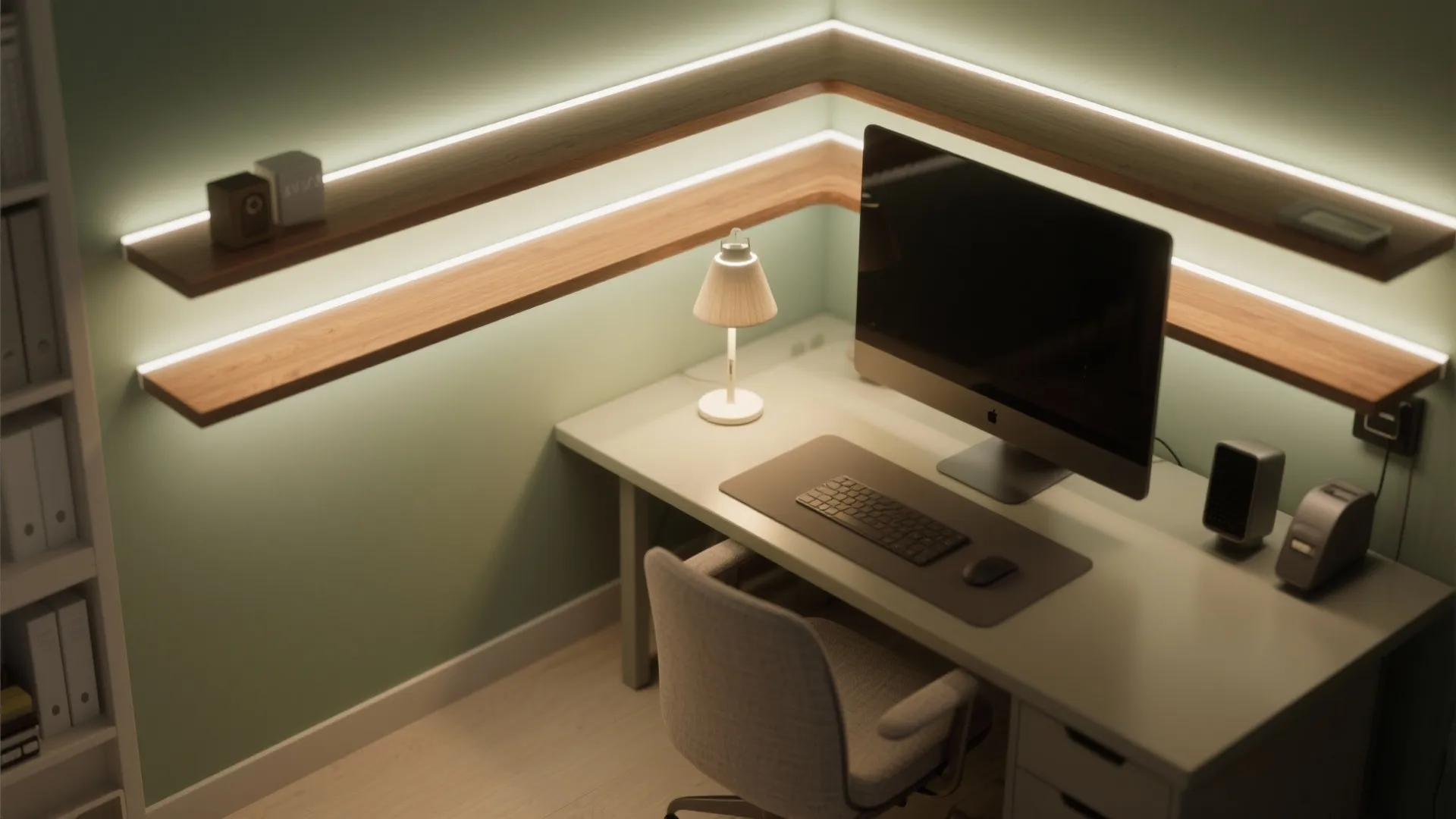 Layered Light, Zero Glare: Task + Ambient + Bias Lighting