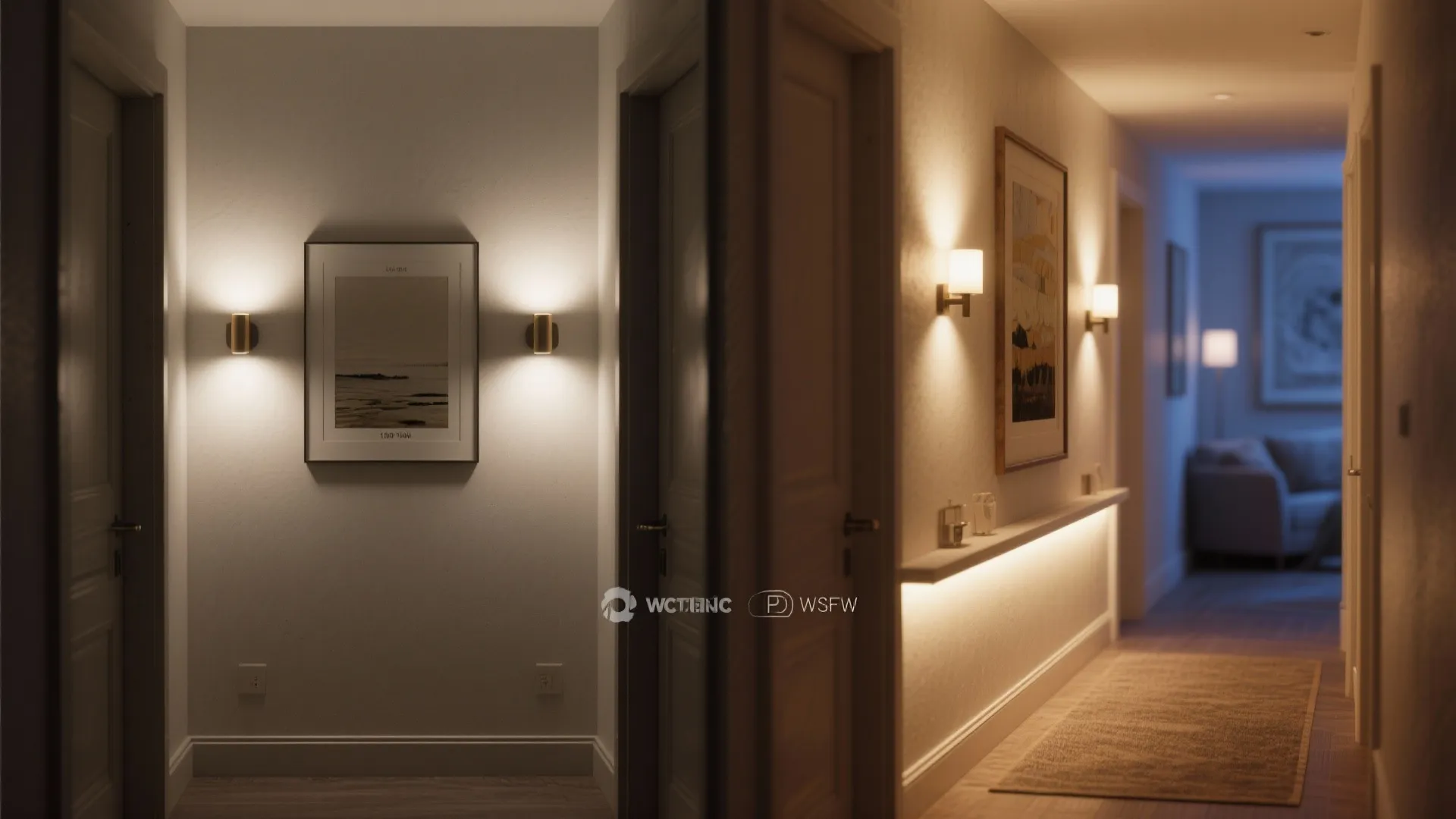 Layered Lighting That Flatters Hall Walls