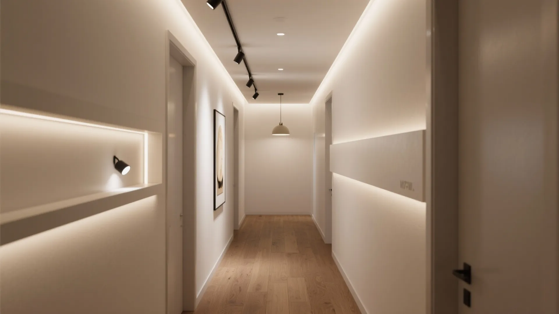 Light-First Hallways: Layered Illumination for Depth