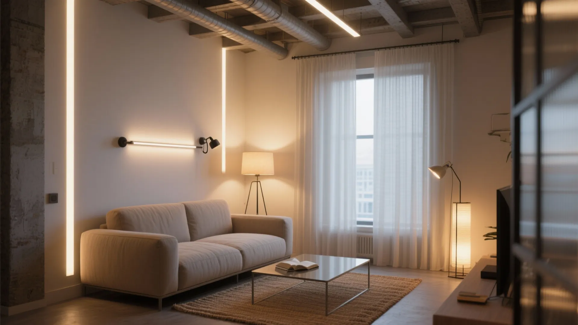 Layered light: bounce, task, and mood