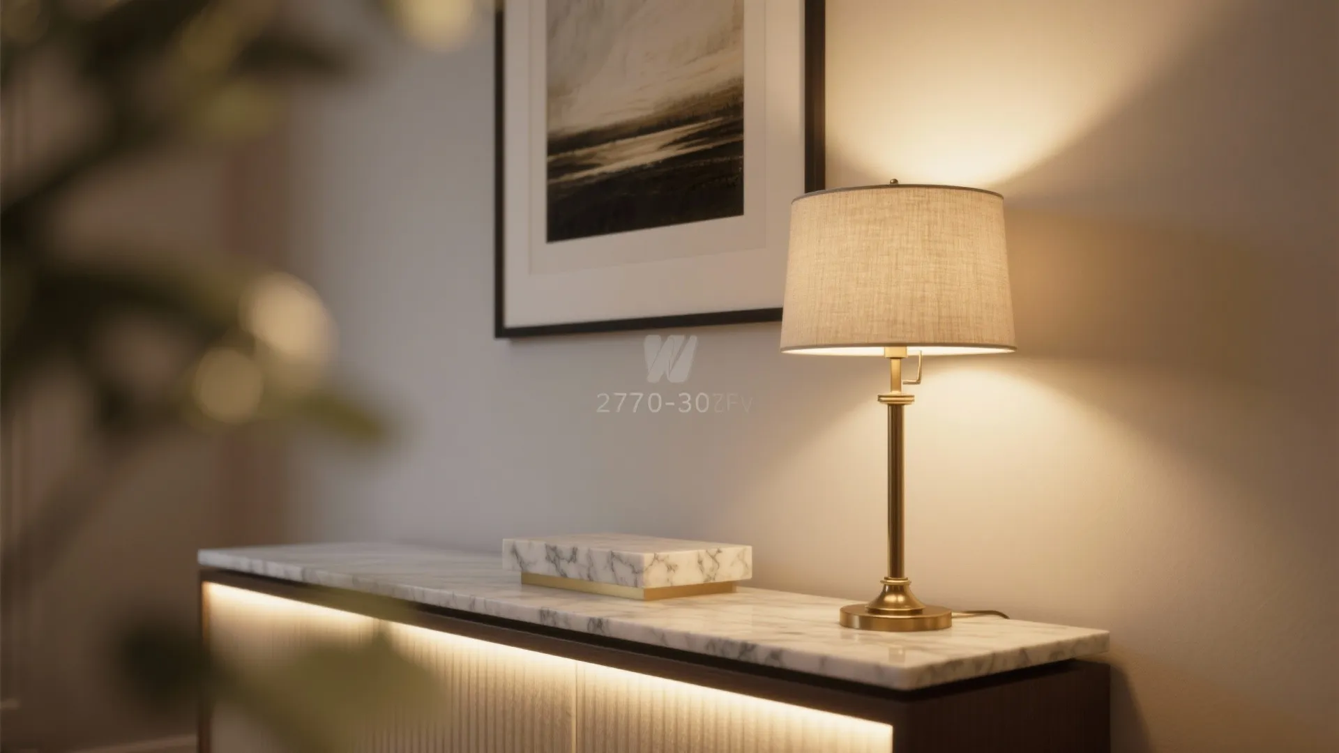 Layered Lighting with Quiet Stone Accents