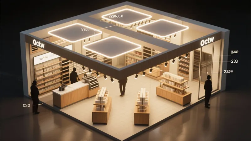 Modern Retail Store Interior Design with Warm Lighting