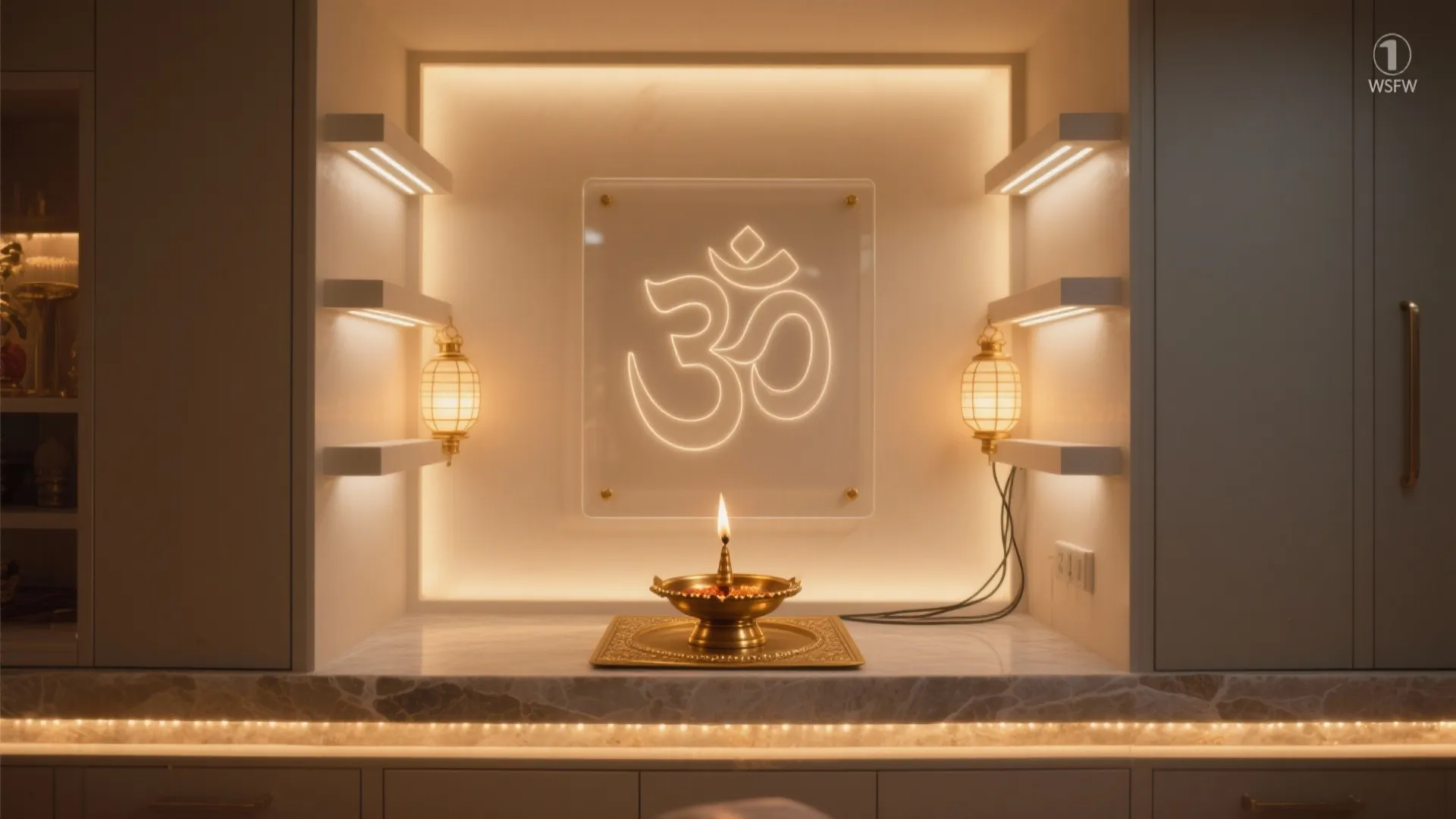 2) Soft Glow Layering: Diffused LEDs, Diyas, and Backlit Panels