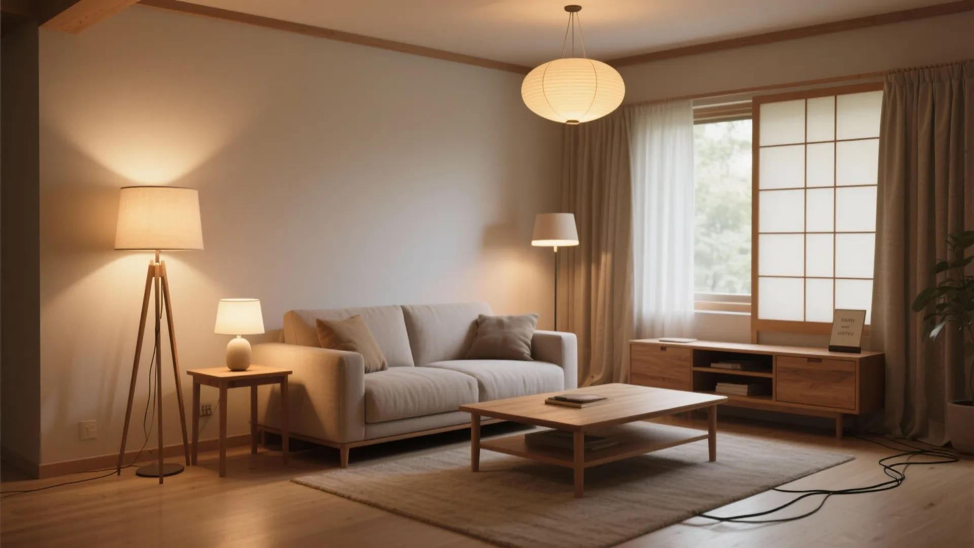 Soft light layers and shoji-inspired screens