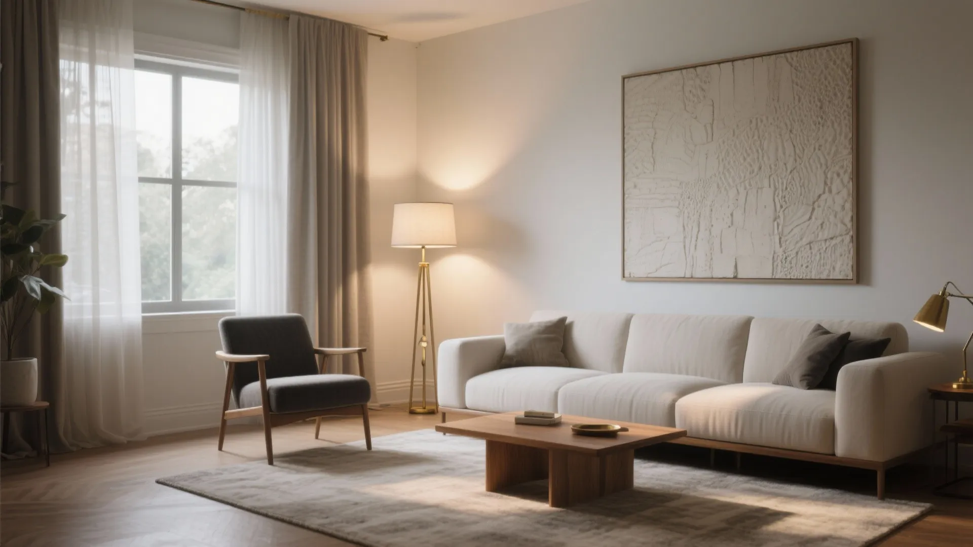 Layered Lighting with Sheers and Reflective Surfaces