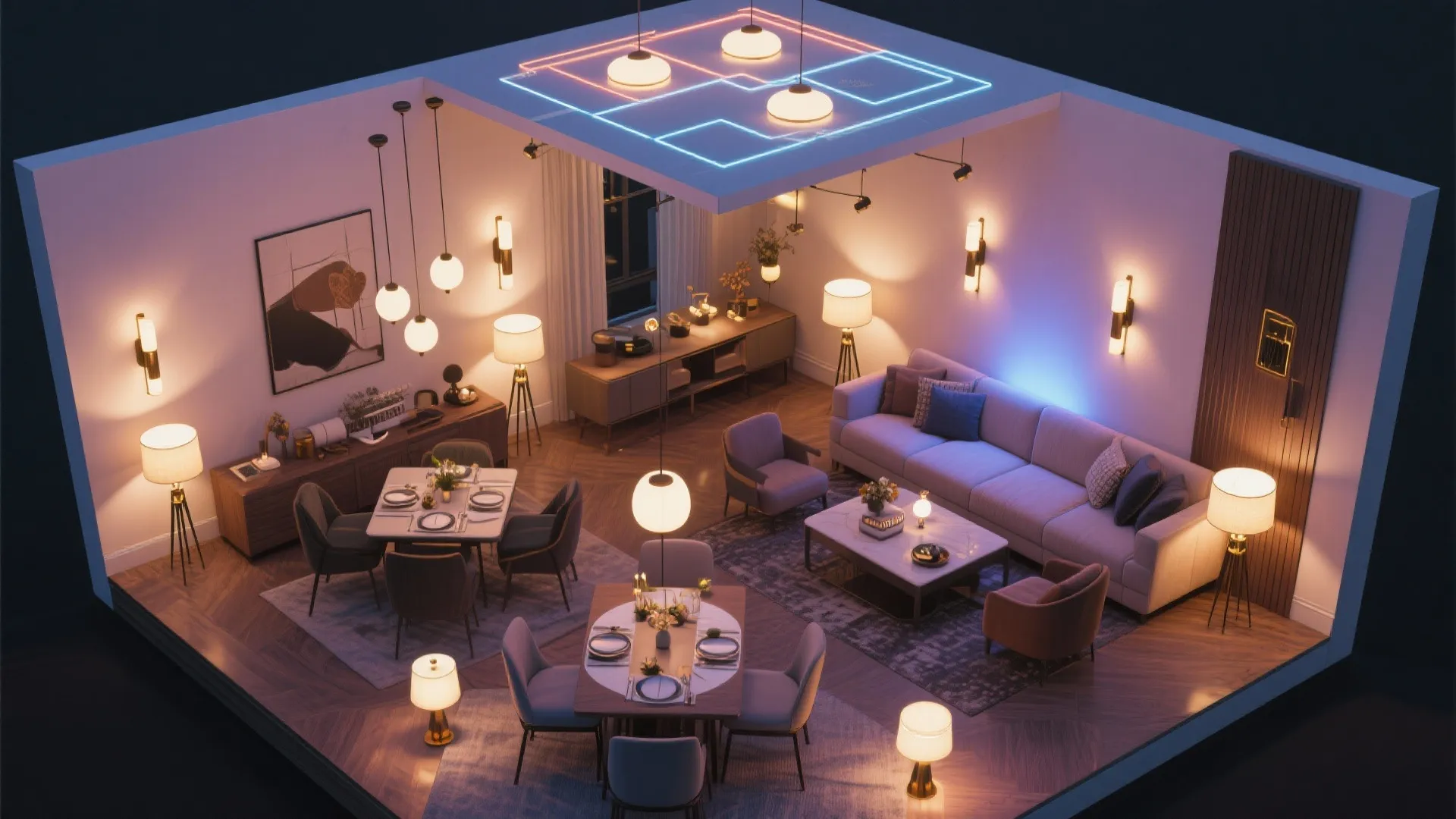 9. Layered Lighting for Mood Shifts