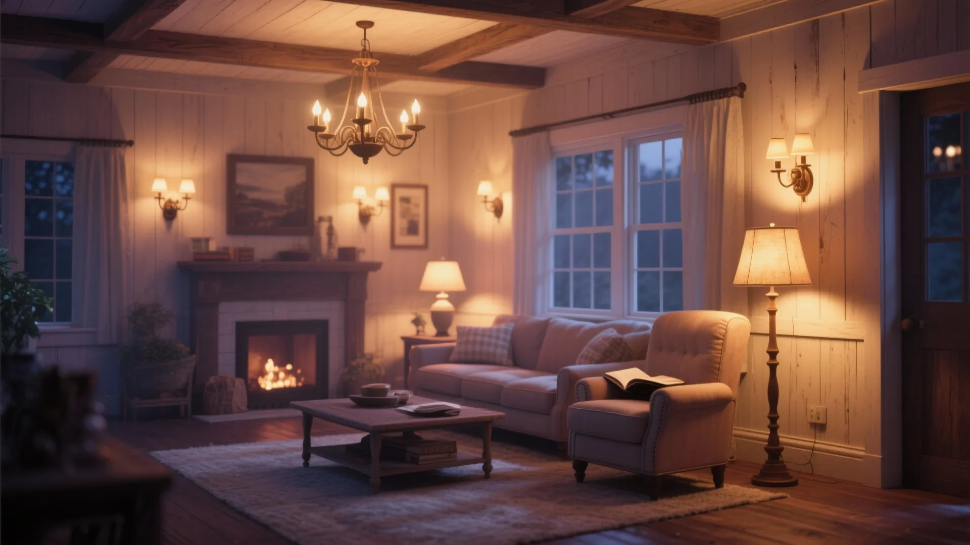 4. Layered Lighting for Cozy Evenings