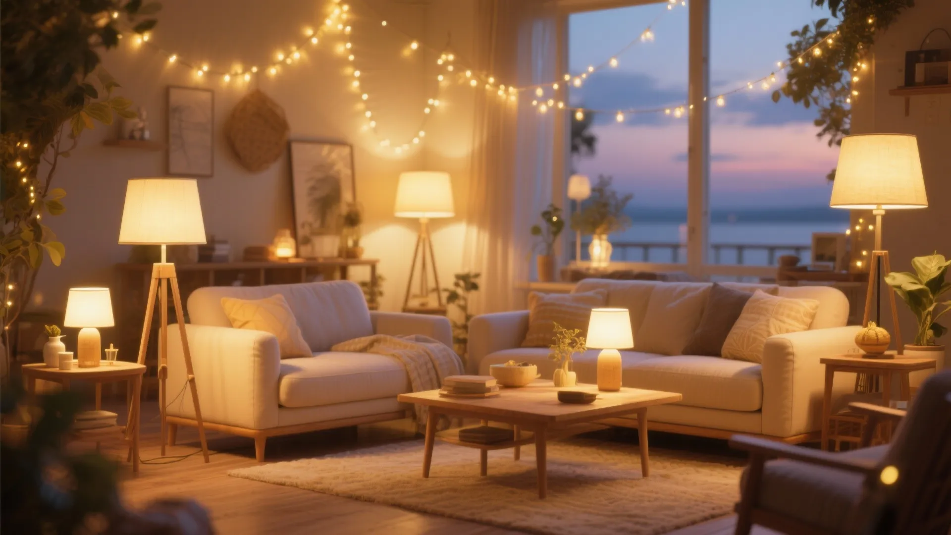10. Layered Lighting for Long Evenings