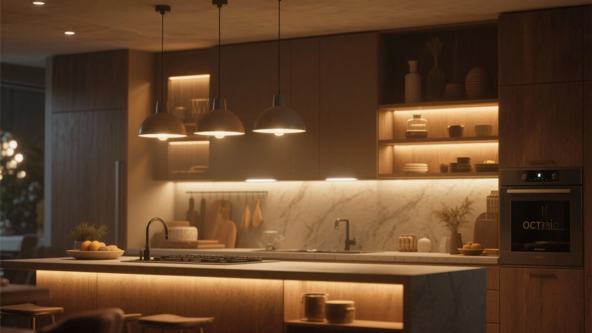 10. Layered Lighting with Warm Bulbs