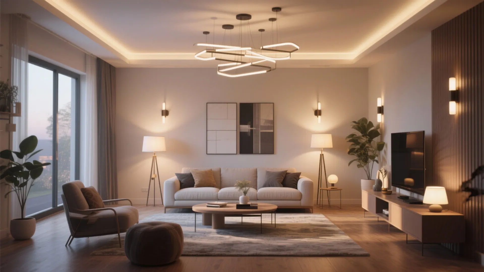 8. Layered lighting scheme