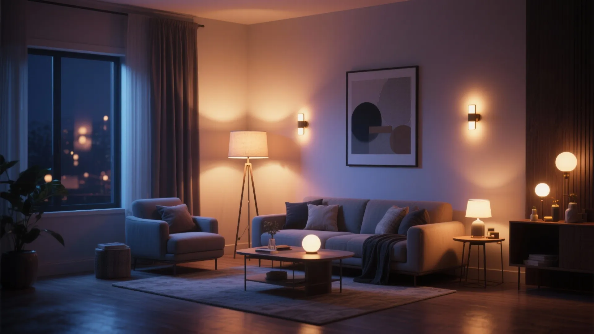 10. Layered lighting with dimmers