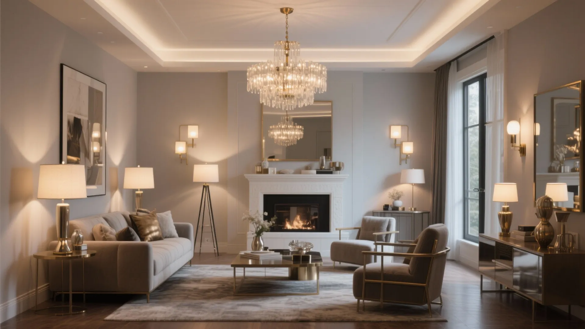 3. Statement Lighting Layers