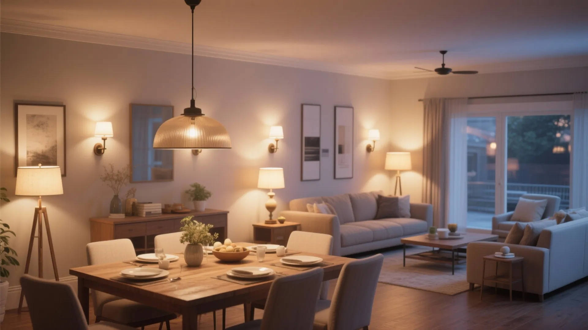 Layered lighting setup