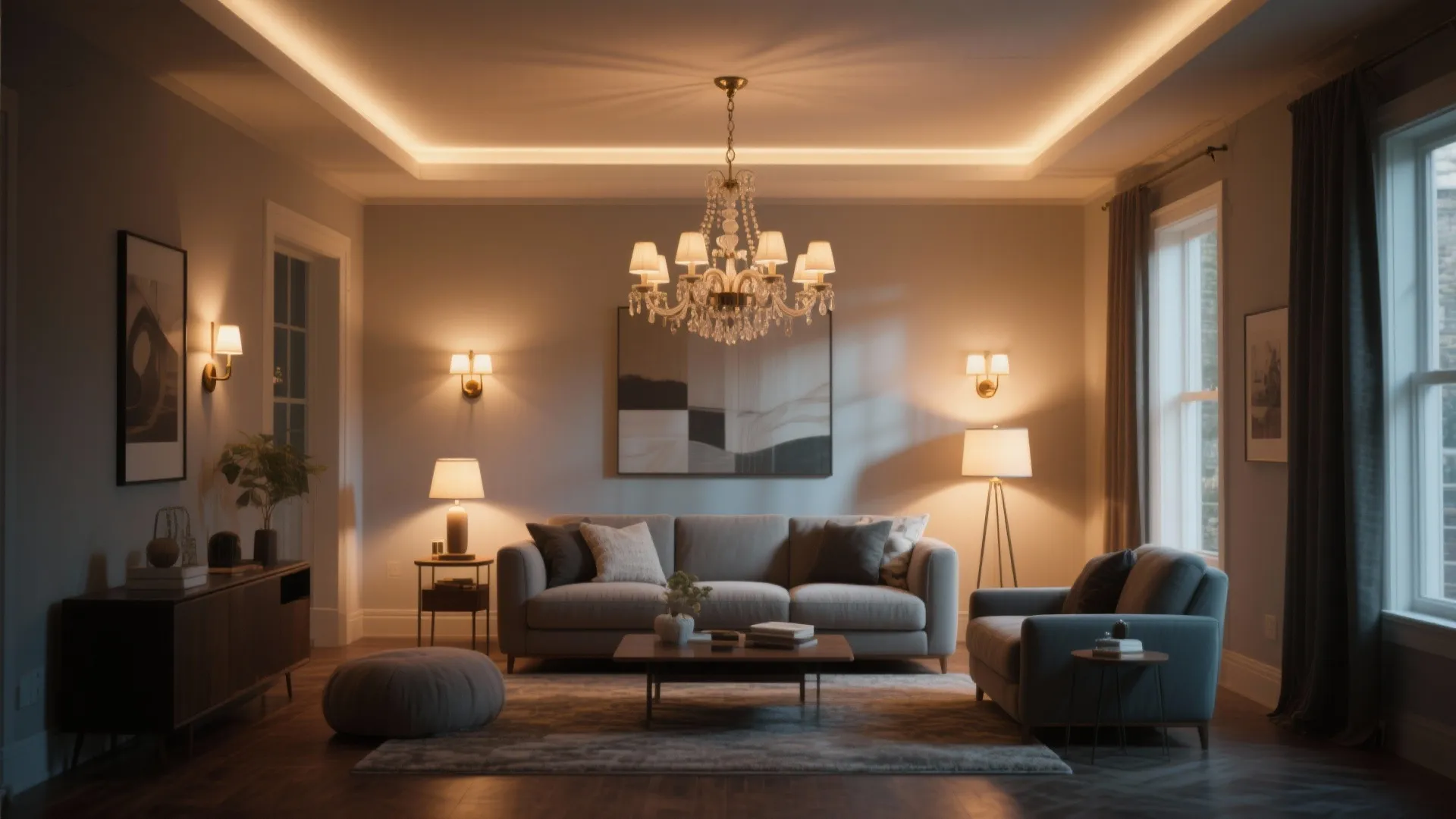 4. Layered Lighting for Mood Control