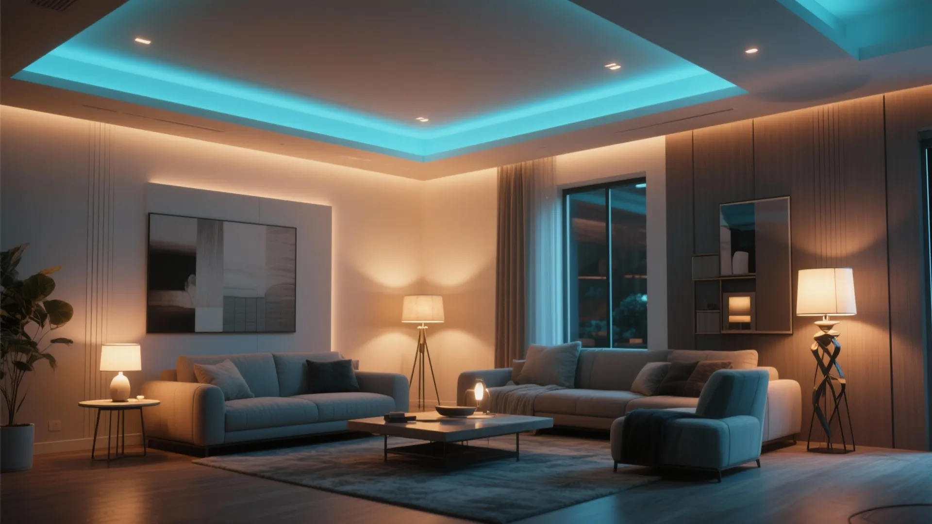 3. Layered lighting for mood control