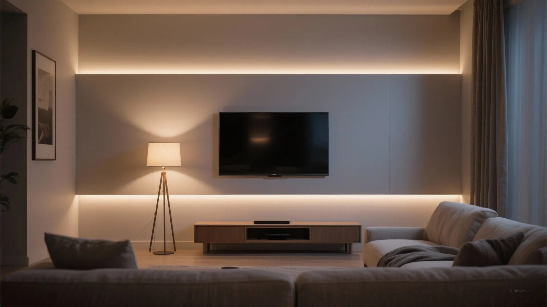 Layered lighting that calms the screen