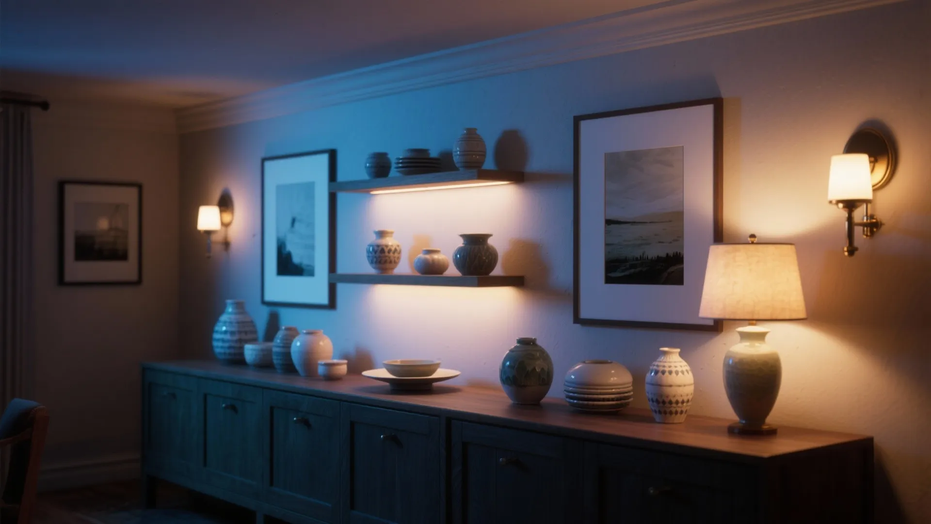 Layered Lighting and Gallery Styling