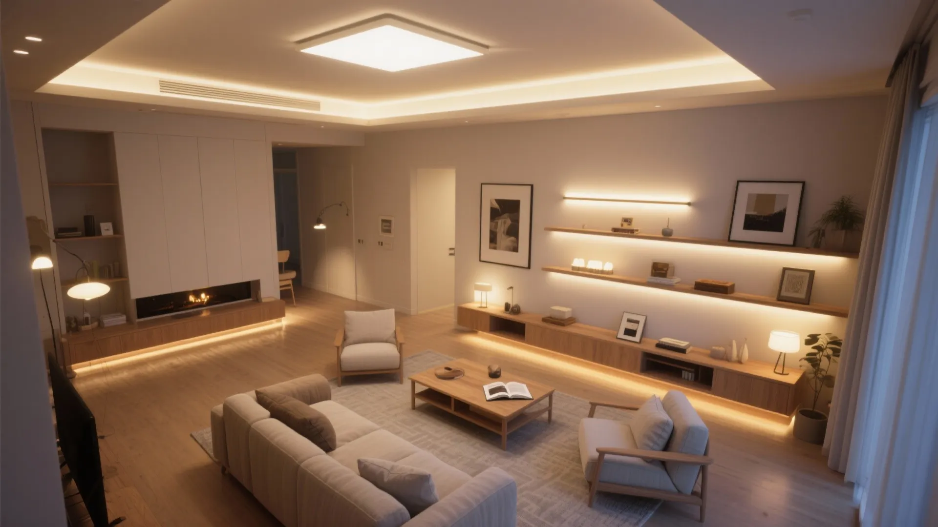 Layered Lighting That Shapes the Room