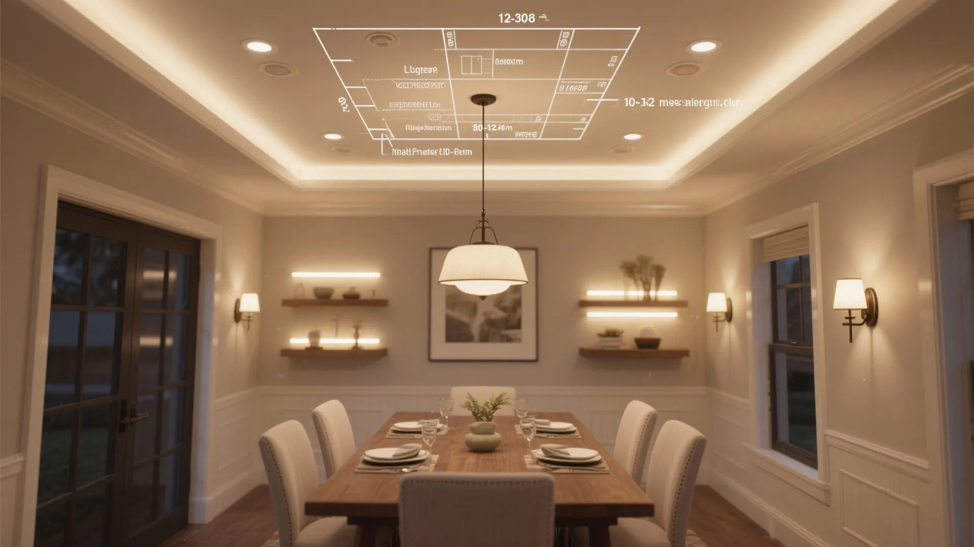 Layered lighting and scale-aware fixtures