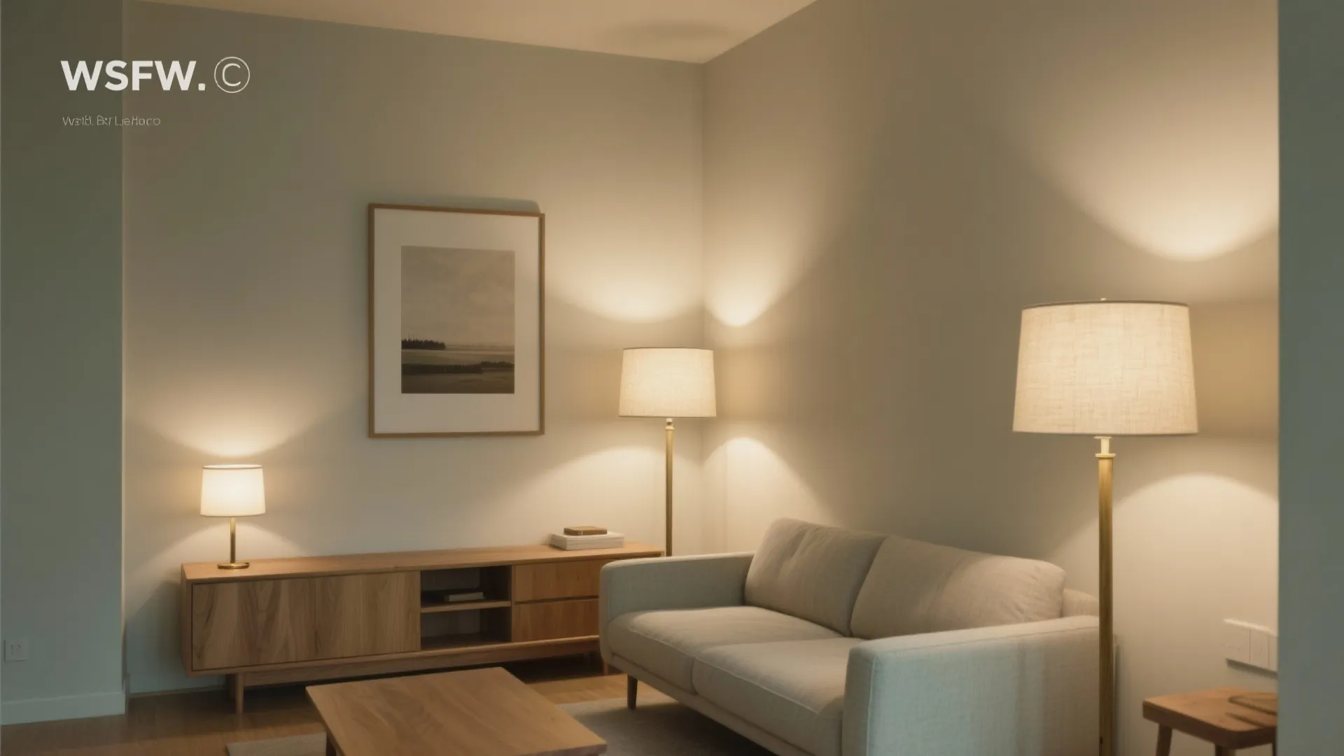 Idea 1: Layered lighting with pale walls