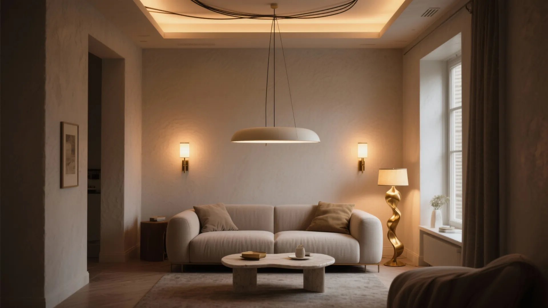 Layered Lighting and a Statement Fixture