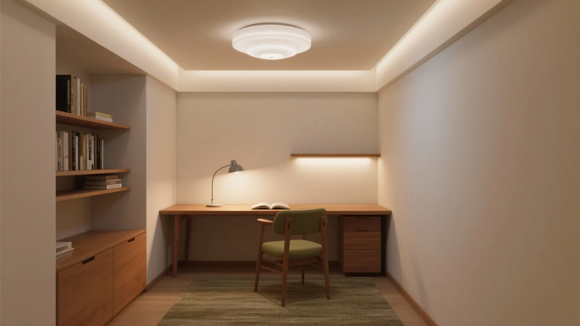 Layered lighting for focus and comfort