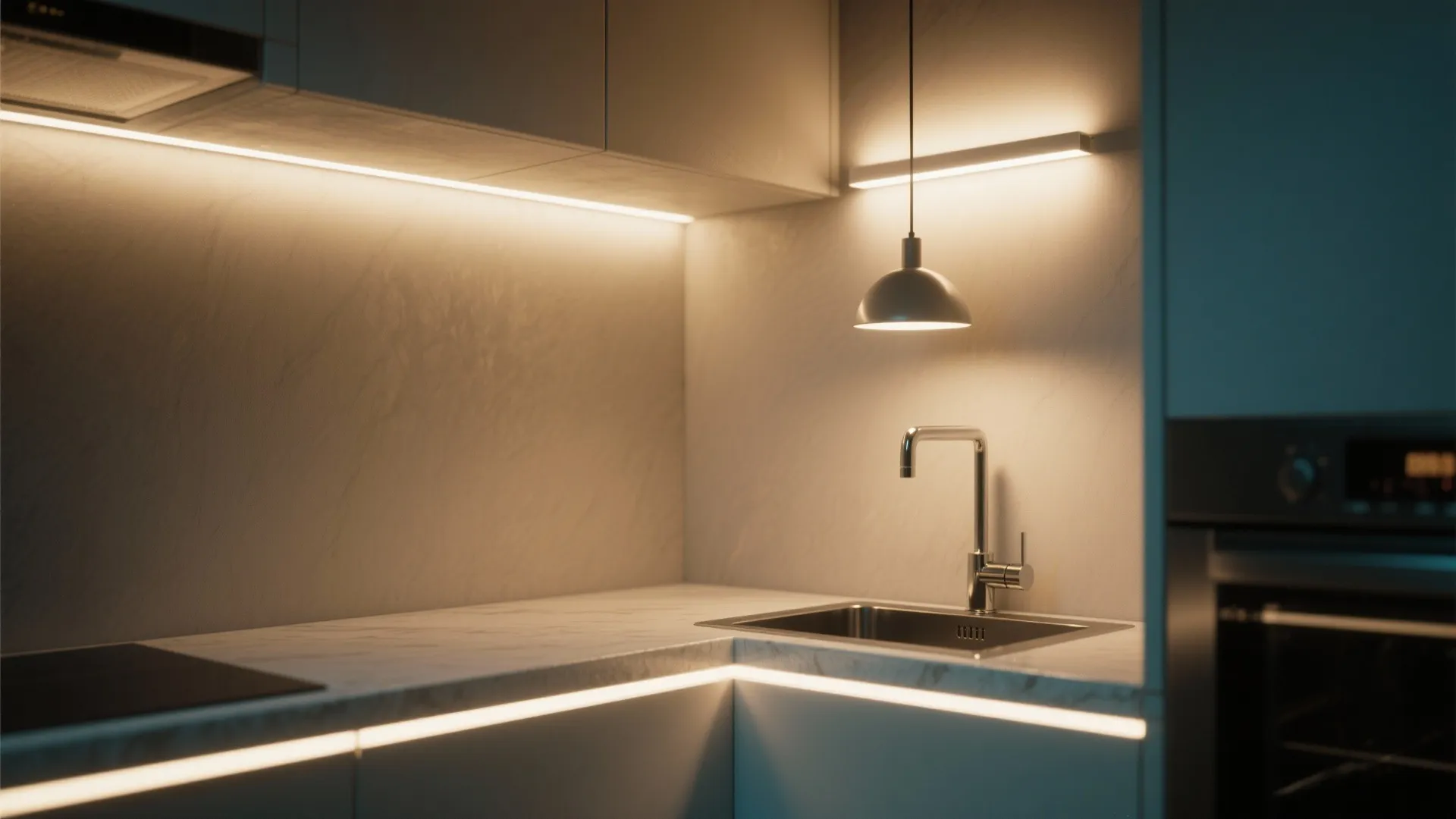 2. Layered lighting: task, accent, and ambient