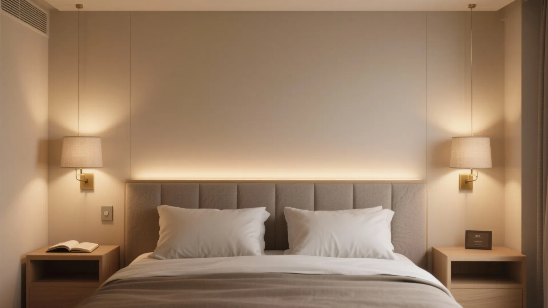 Layered Lighting Above the Headboard