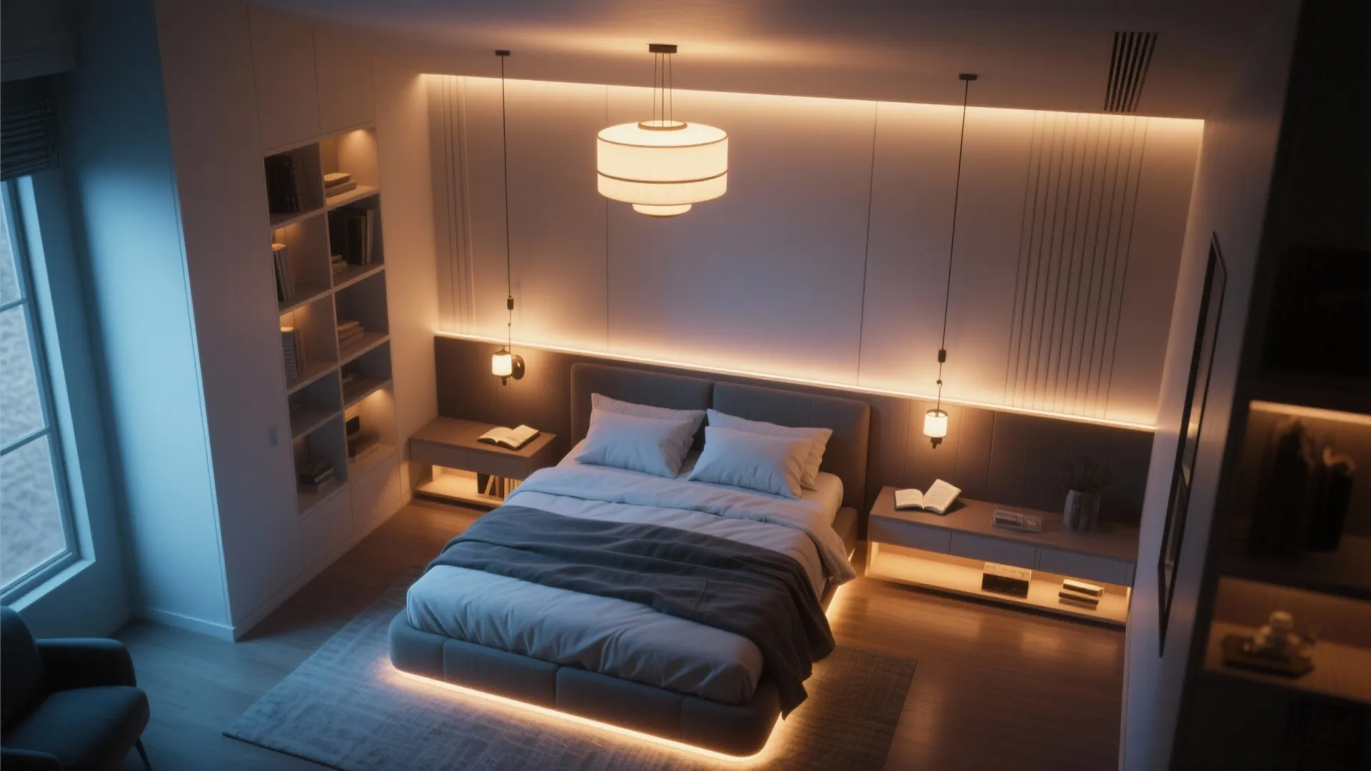 4. Layered lighting for drama and practicality