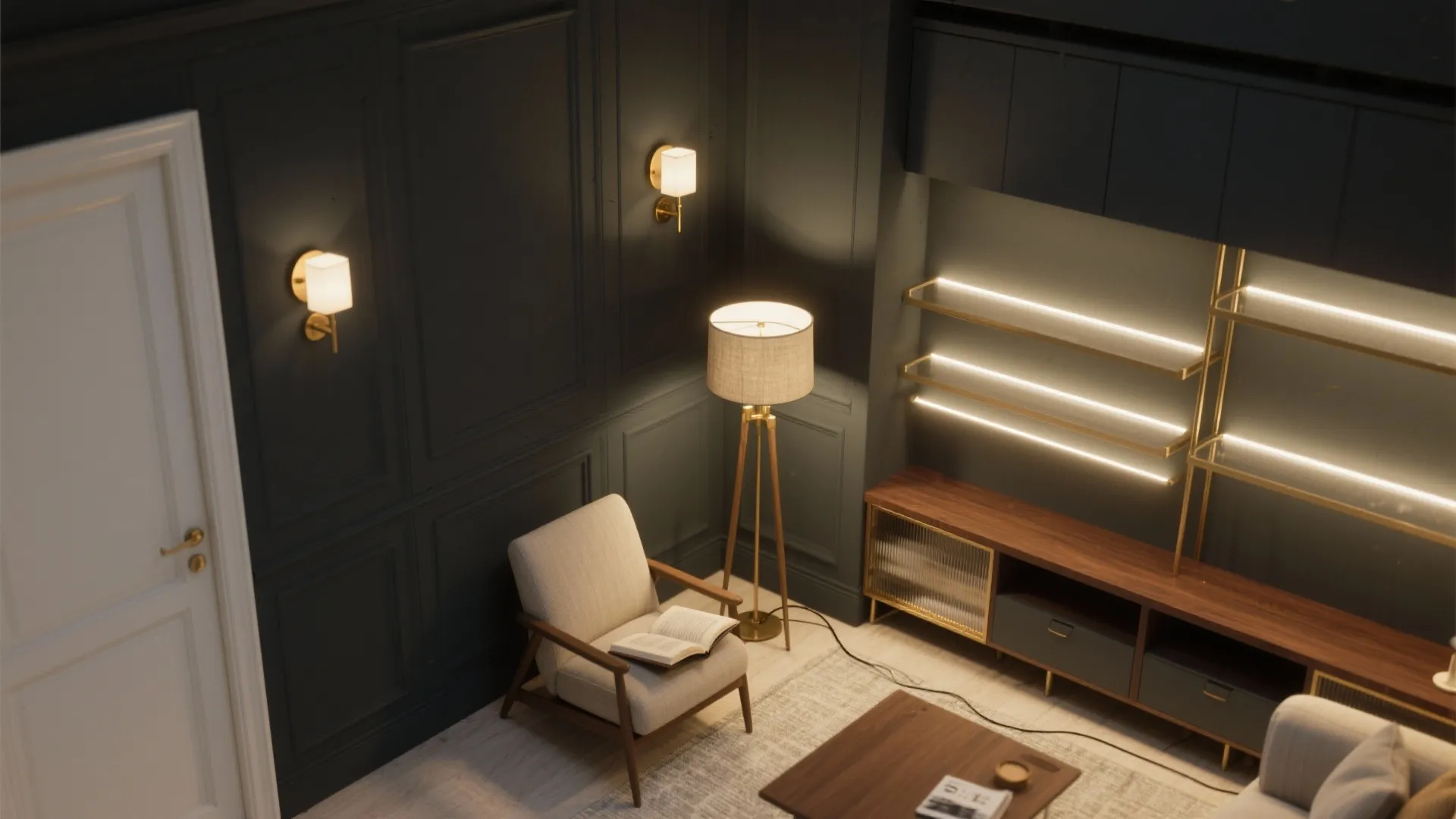 Layered Lighting that Loves Dark Walls