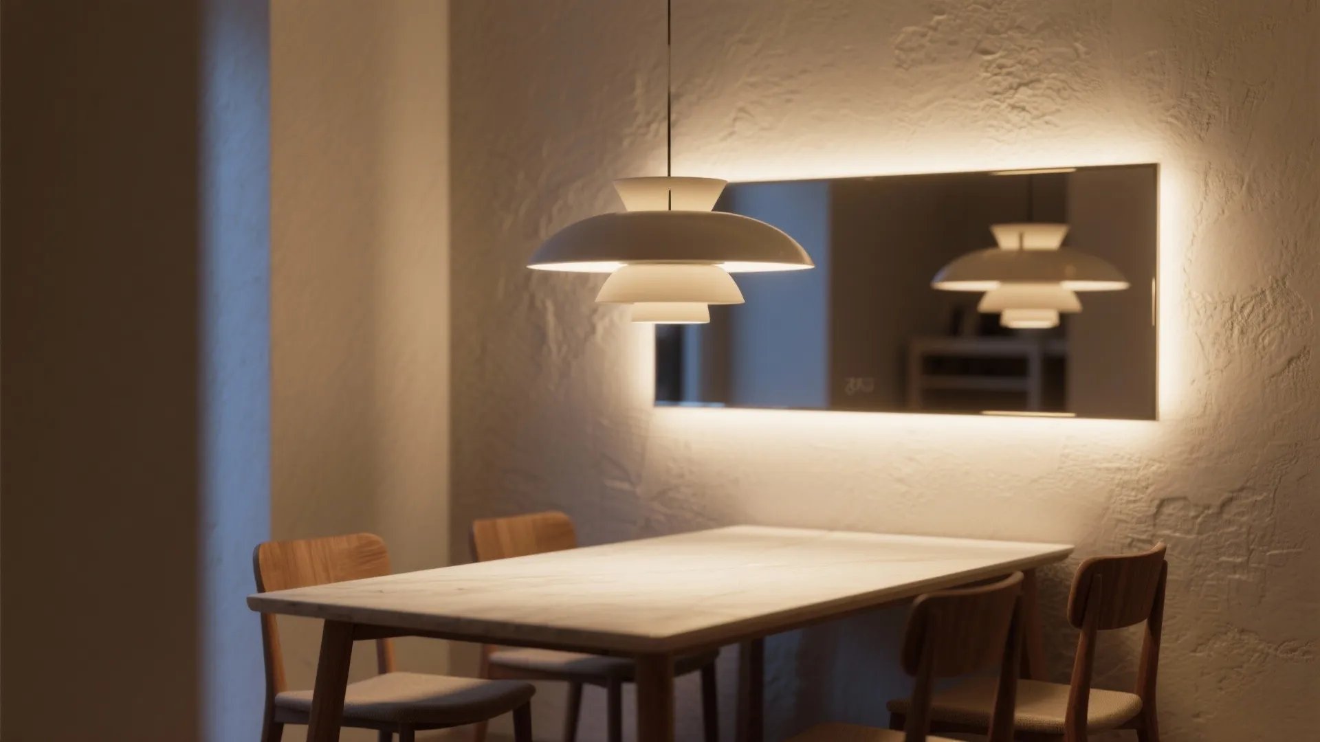 2. Layered Lighting and Mirrored Walls