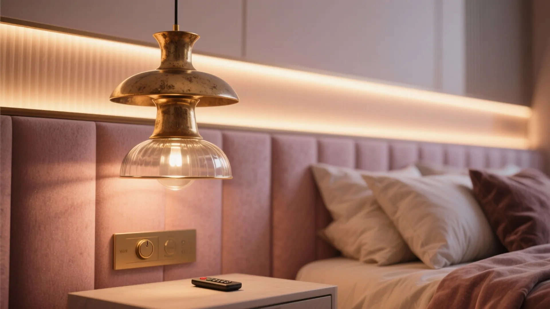 4. Layered Lighting: Warm LEDs and Statement Fixtures