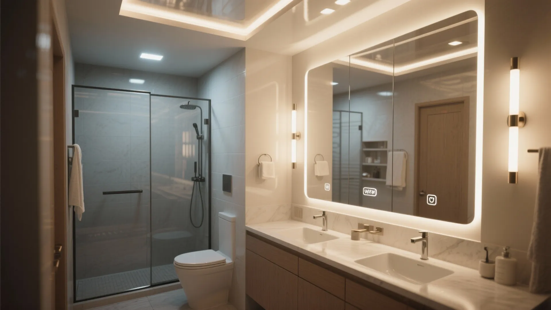 Tip 3: Brighten with layered lighting and mirrors