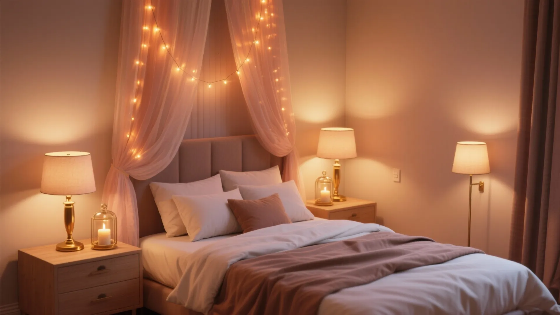 Layered Warm Lighting and Color Tones