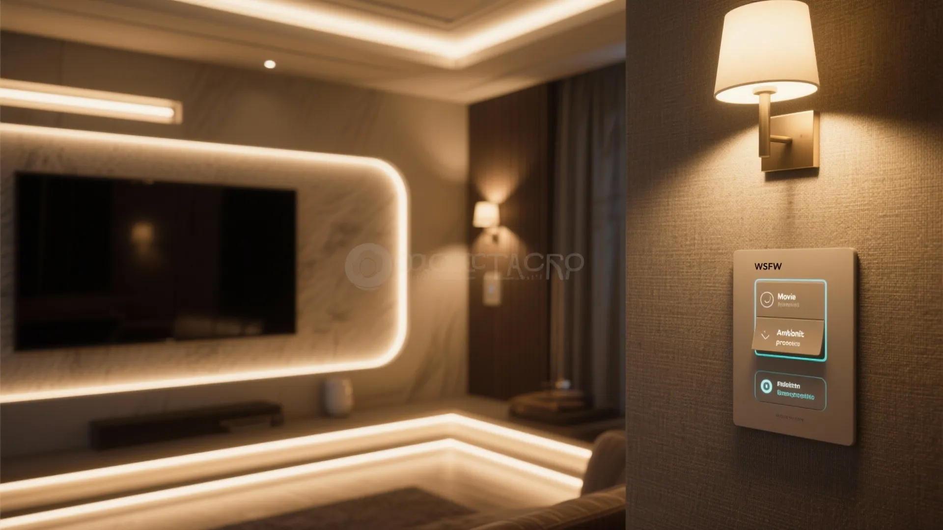 [
  {
    "url": "https://coohom-biz-sg-s3.coohom.com/ins/static/article/layered-lighting-1759903420388898600.jpg",
    "alt": "Smart light switch on wall under wall light controlling warm living room TV area lighting"
  }
]