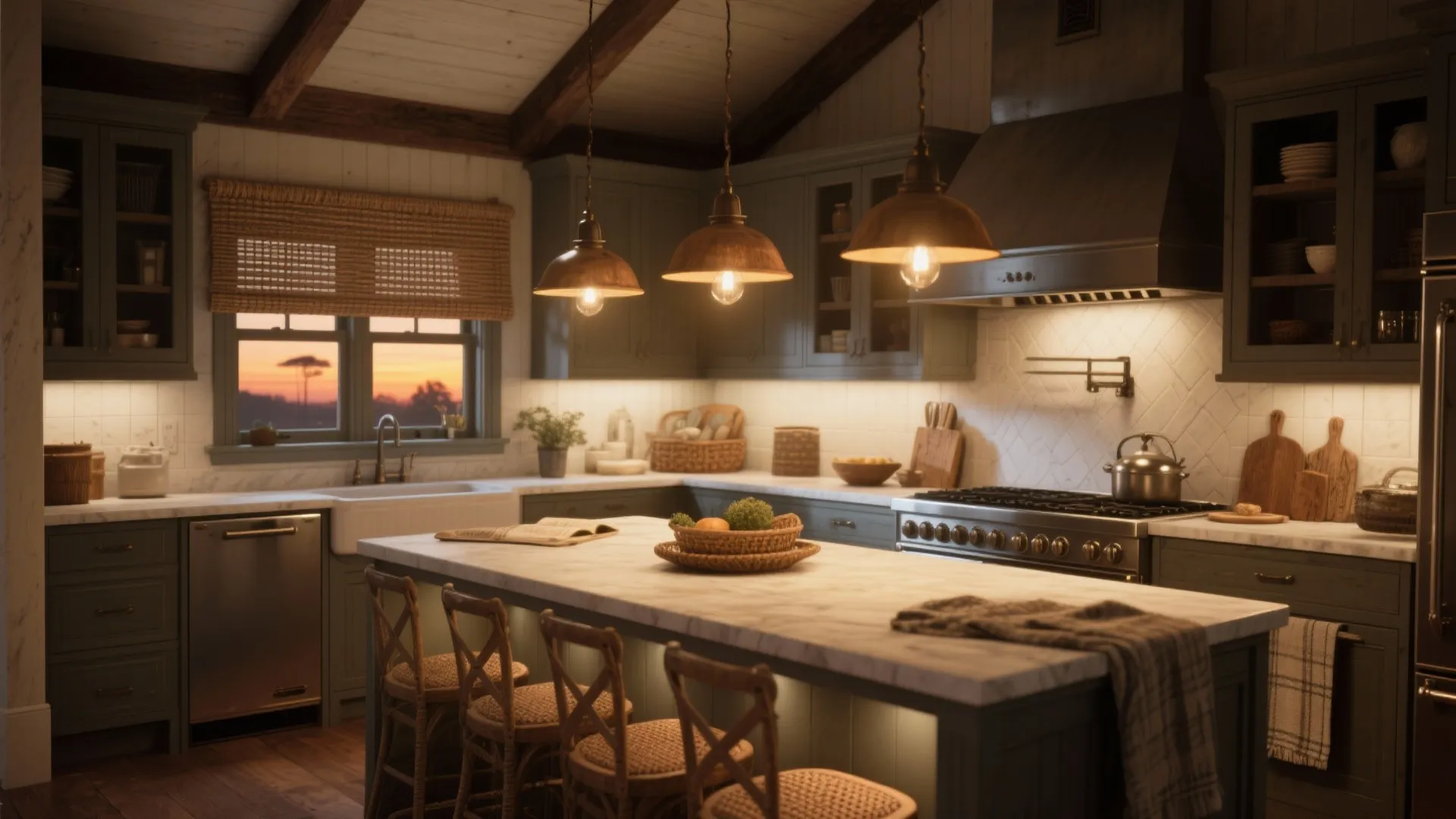5. Layered Lighting and Textures for Warmth