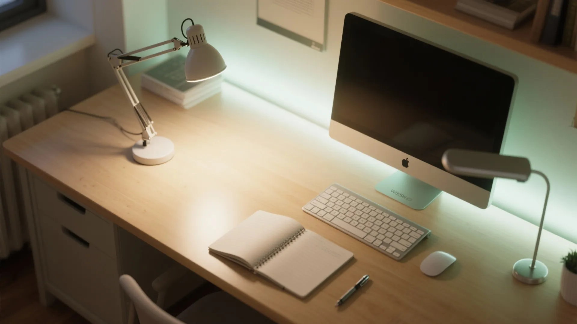 2) Layered lighting that protects focus and energy