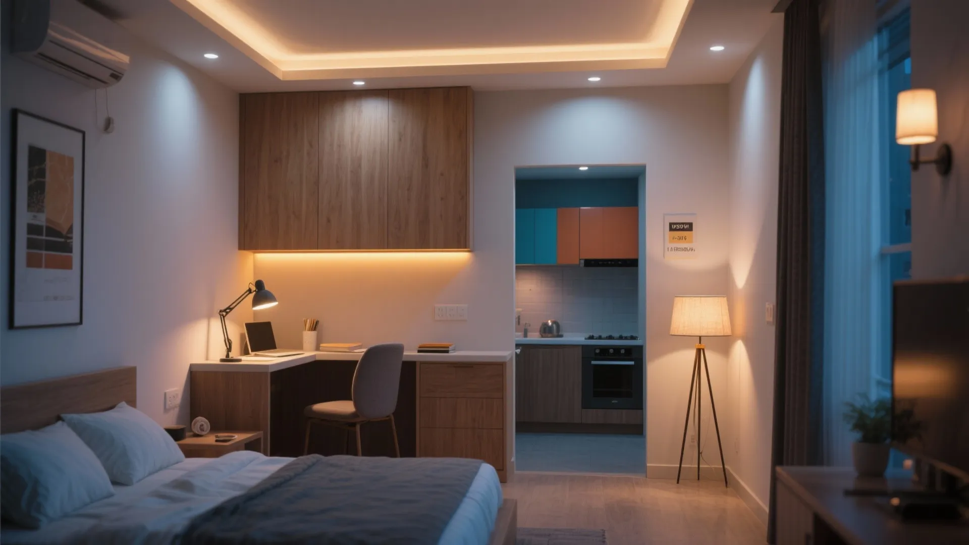 5) Budget-smart lighting and breathable color palettes