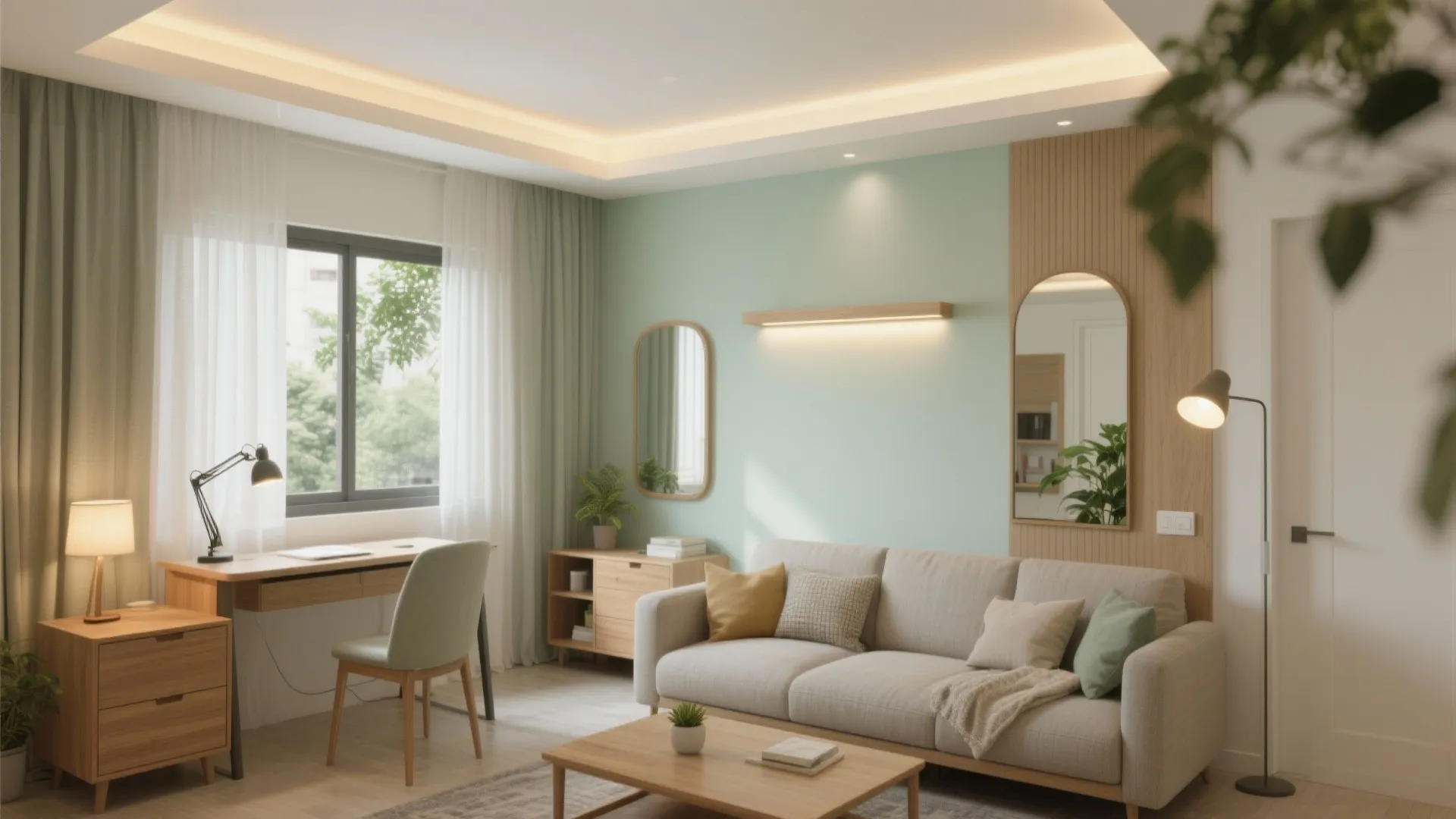 Light, color, and materials that stretch space