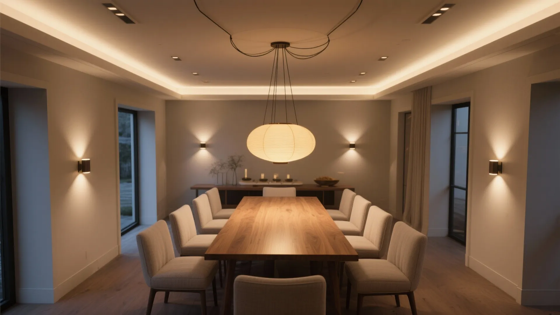 Layered Lighting for a Dining Hall Glow