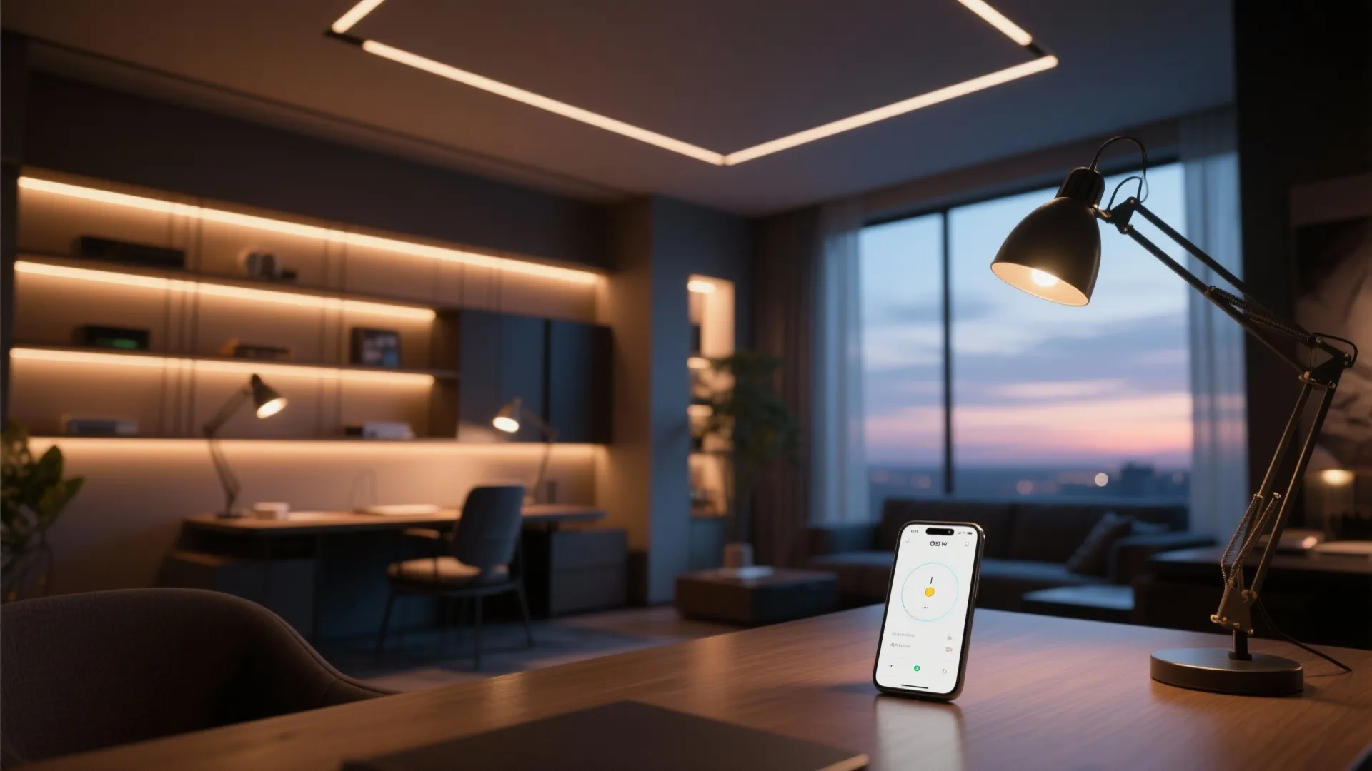 4. Layered lighting and smart tech