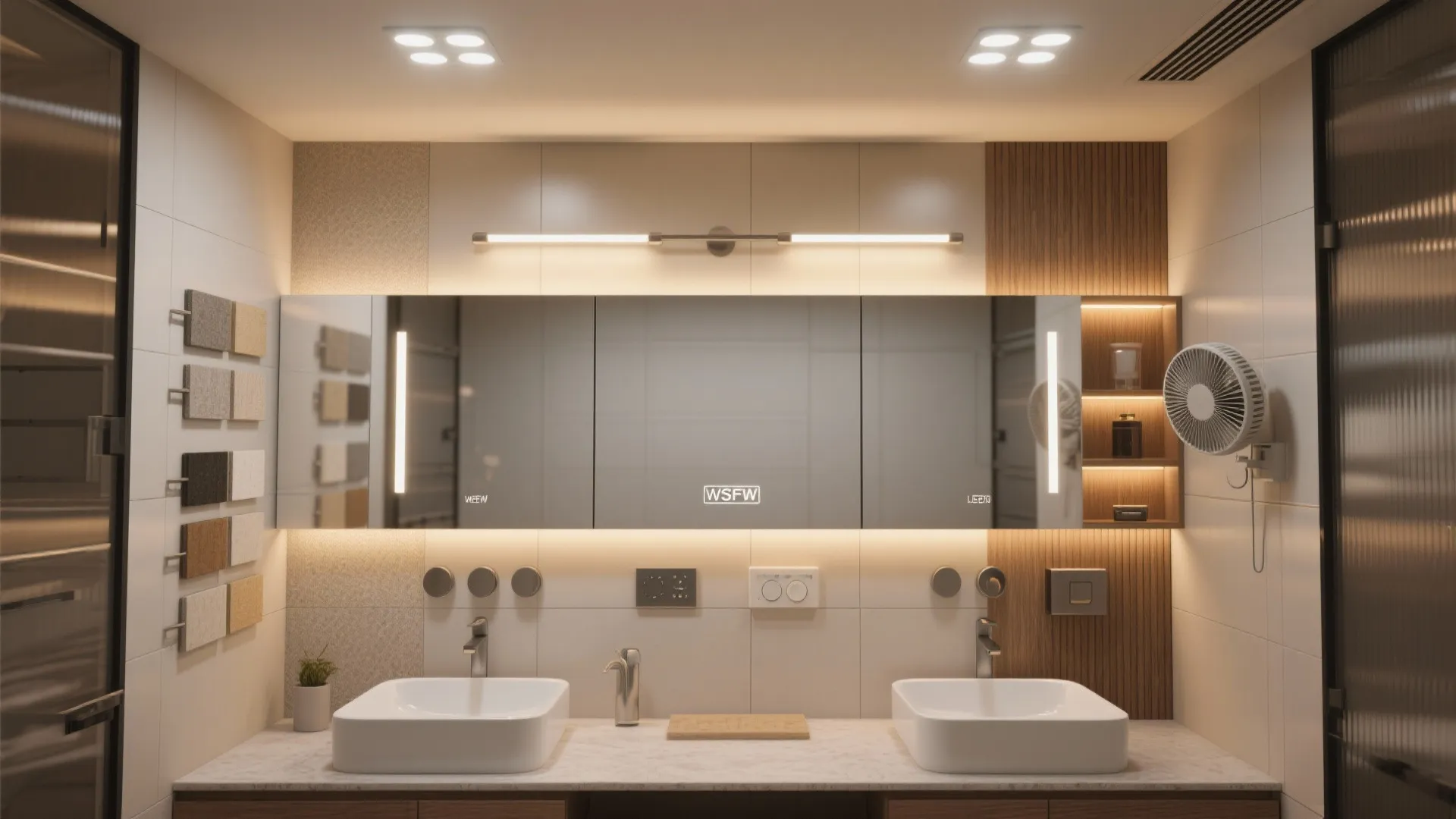 5. Layered lighting, mirrors, and smart ventilation