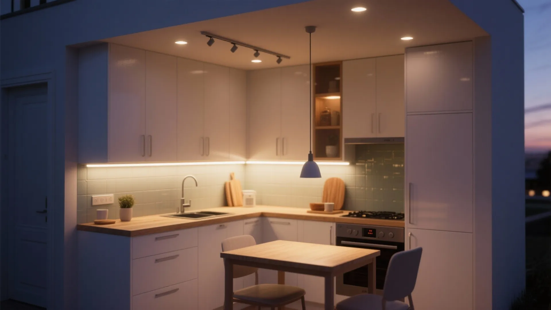 Layered Lighting for Small Kitchens