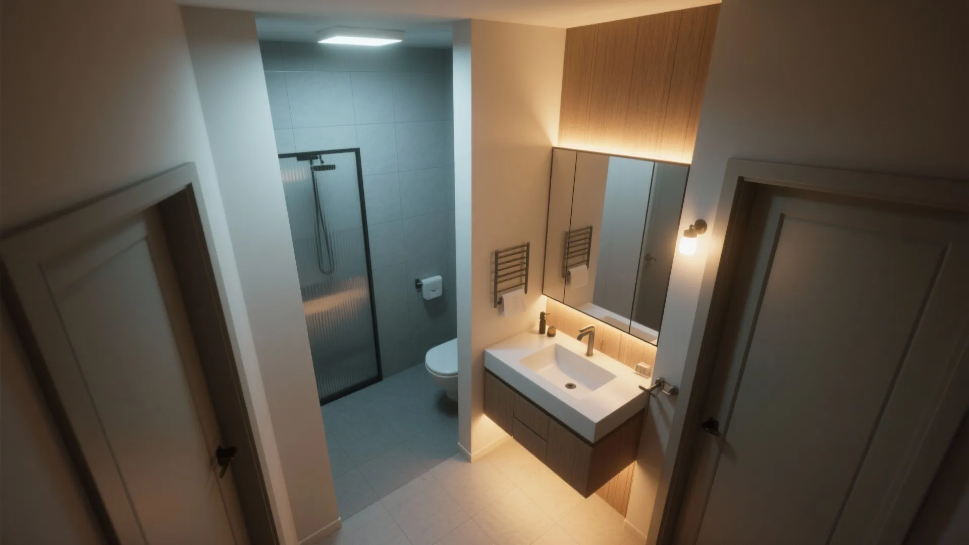 4. Layer lighting and add mirrors strategically