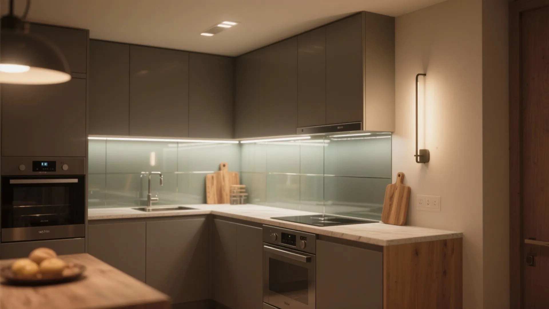 Layered Lighting and Compact Appliances