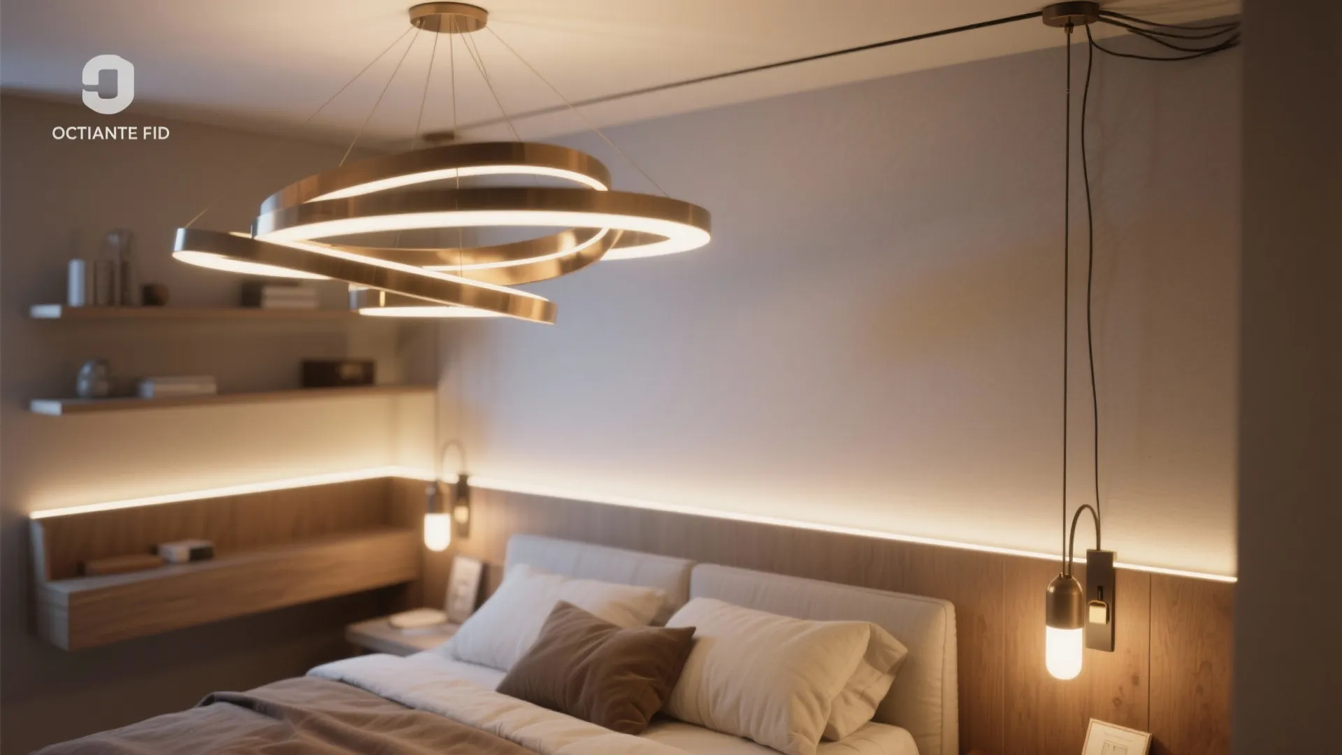 2. Layered lighting with sculptural fixtures