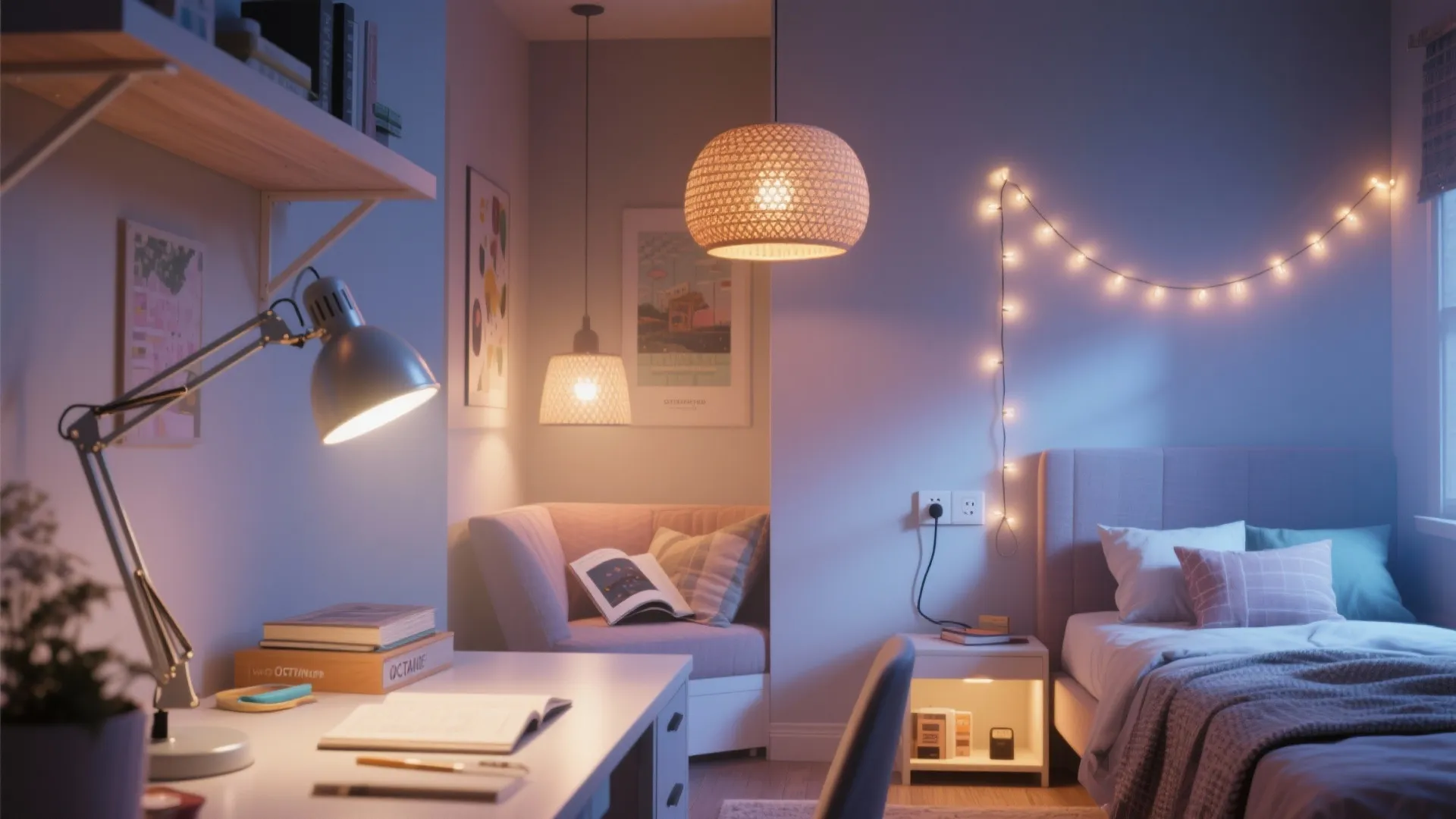 2. Layered lighting and mood zones