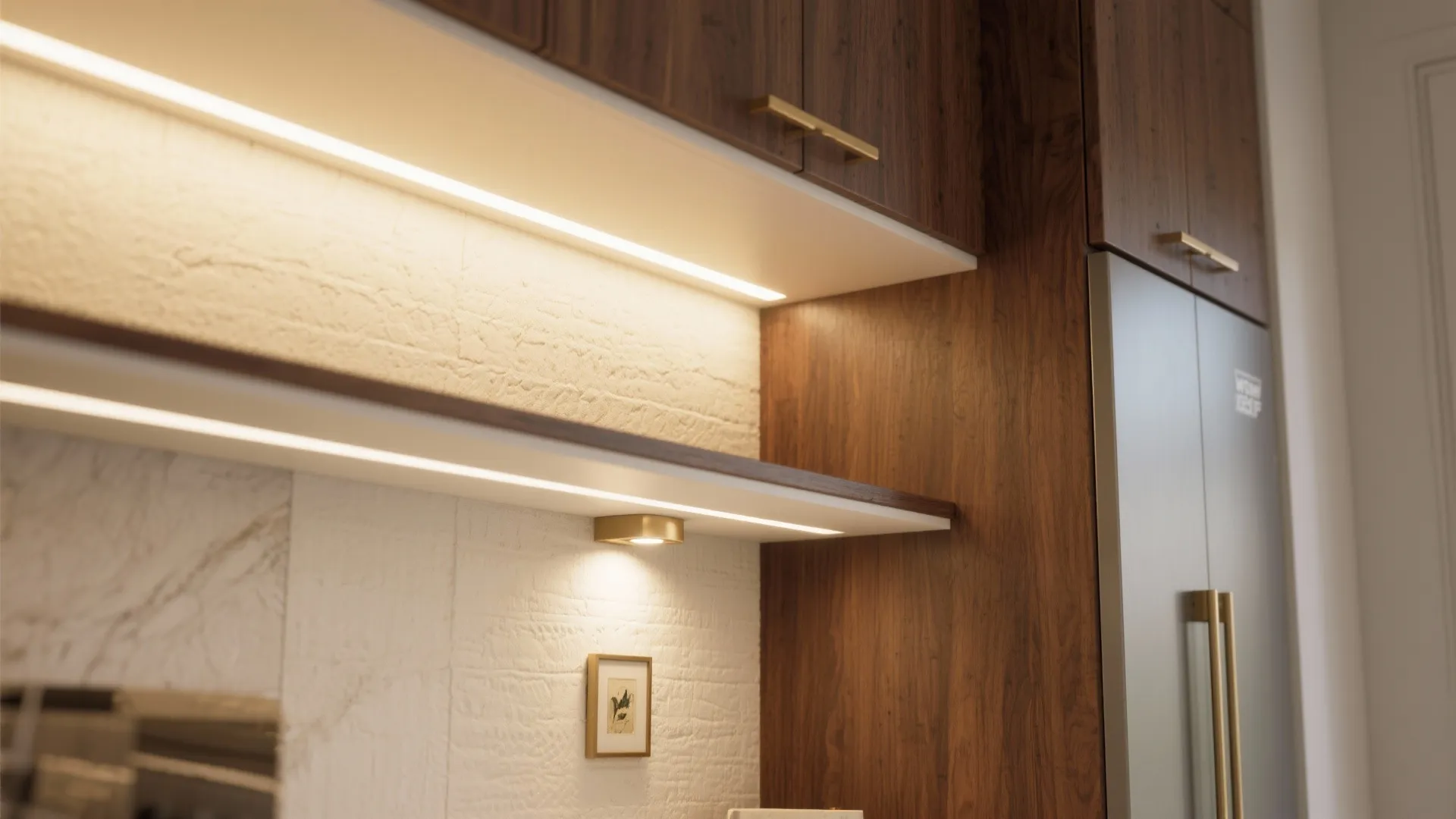 Layered lighting and built-in storage