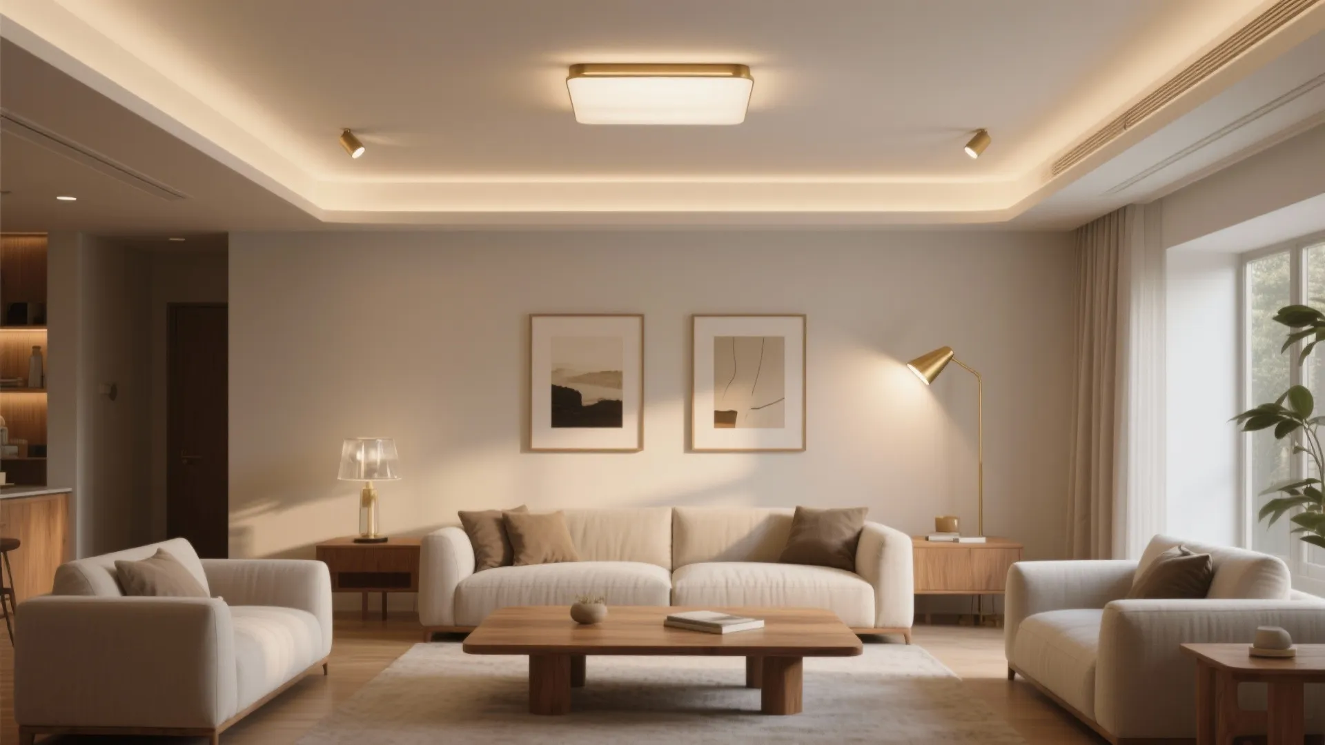 Layered Ceiling Lighting That Feels Effortless