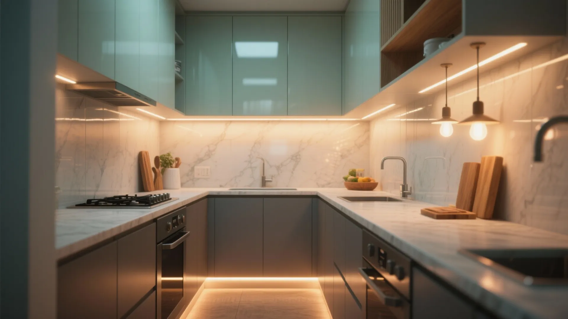 Layered lighting that flatters and functions